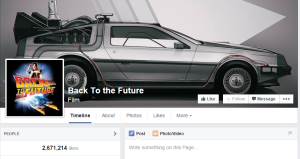 Back to the future facebook page